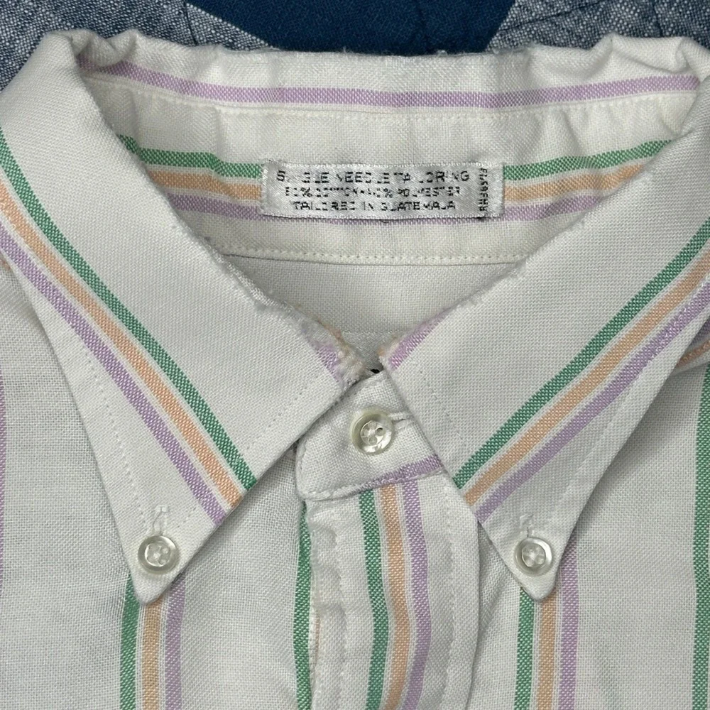 Vintage John Weitz Mens Striped Button‎ Down Shirt 16 32/33